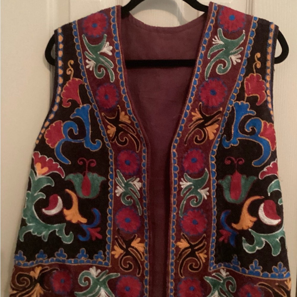 Colorful Embroidered Vest